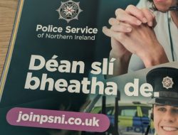 PSNI Irish Language Recruitment Ad in Hurling Final Edition