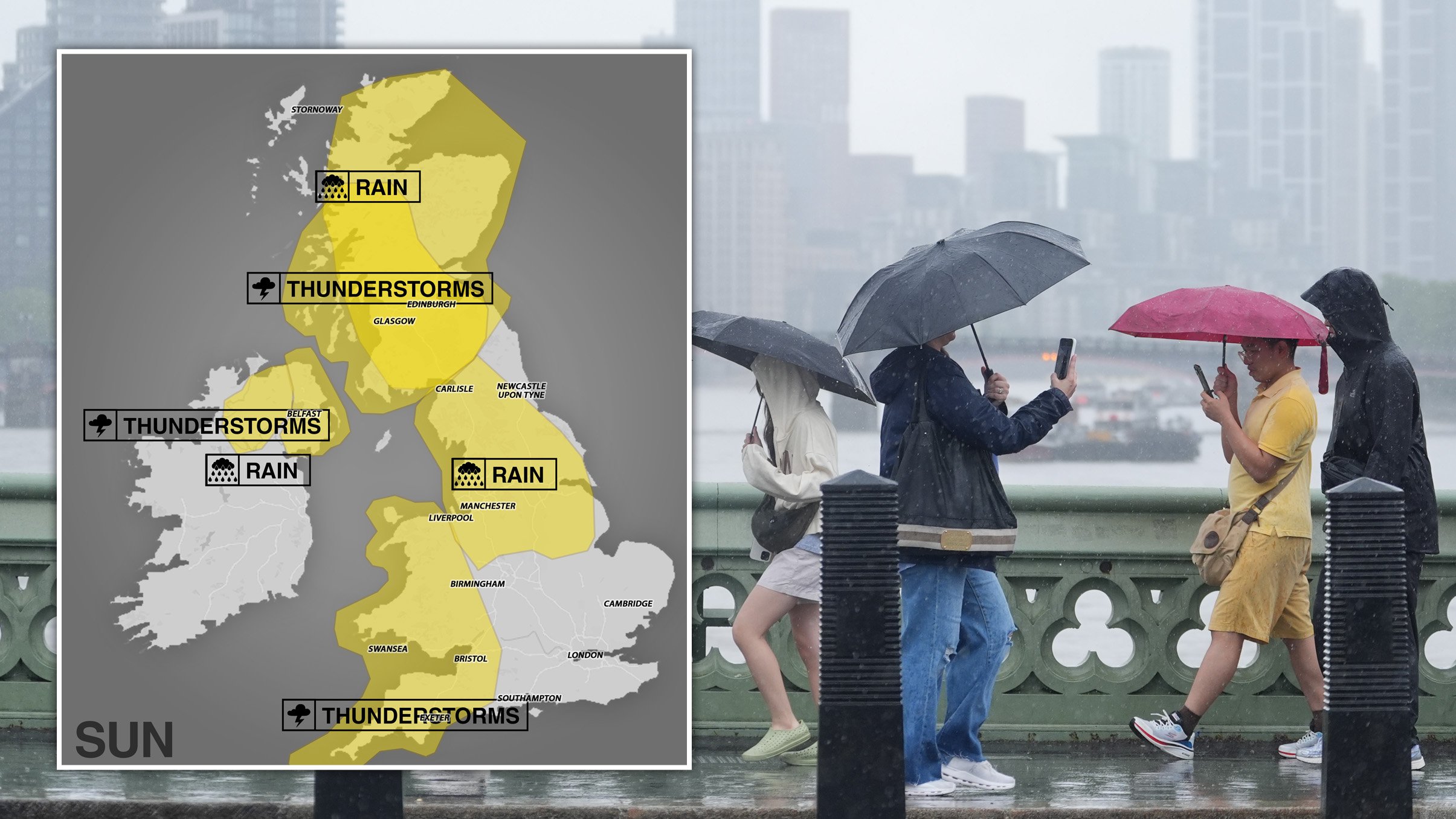 New Storm Alerts Cover Much of the UK