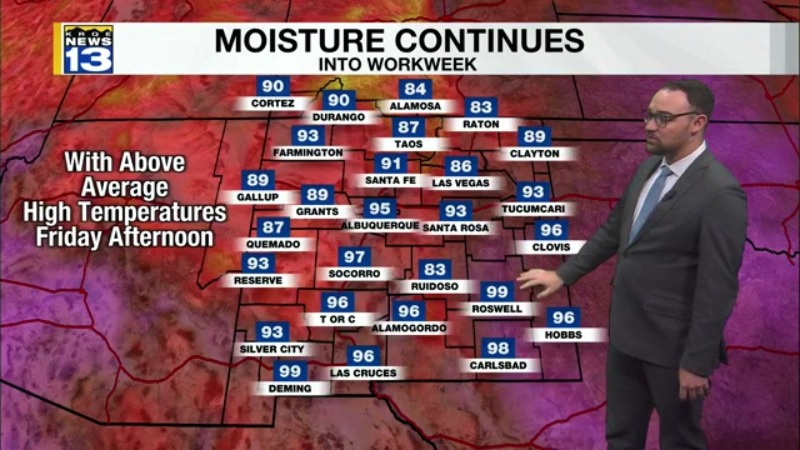 Storm and shower chances linger through the workweek