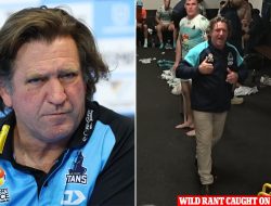 NRL Coach Caught Losing It on Video Over Players Taking a Shower
