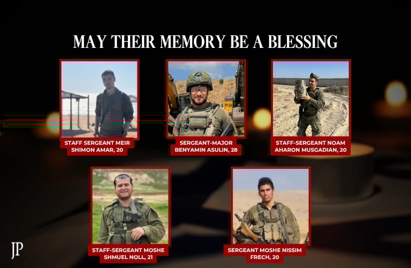 Five IDF Soldiers Killed in Hamas Bomb Attack in Beit Hanun