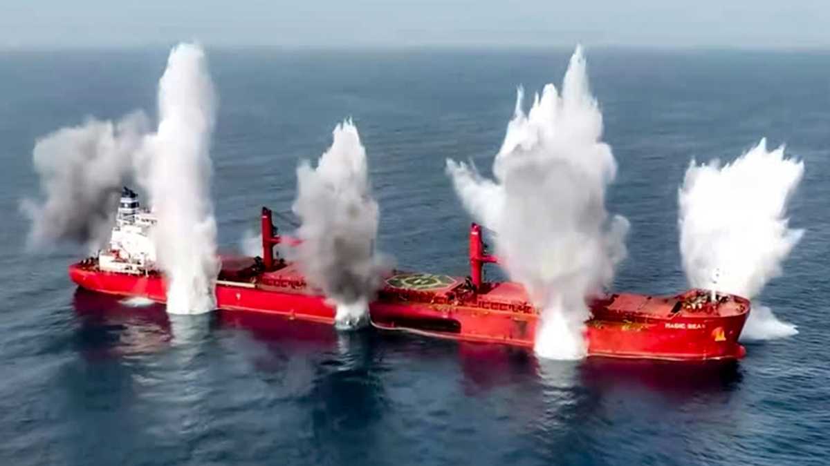 Six Saved After Red Sea Cargo Ship Attack by EU Navy
