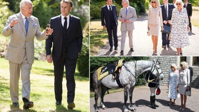 Charles and Camilla Tour Windsor Castle with the Macrons Ahead of PM Lunch