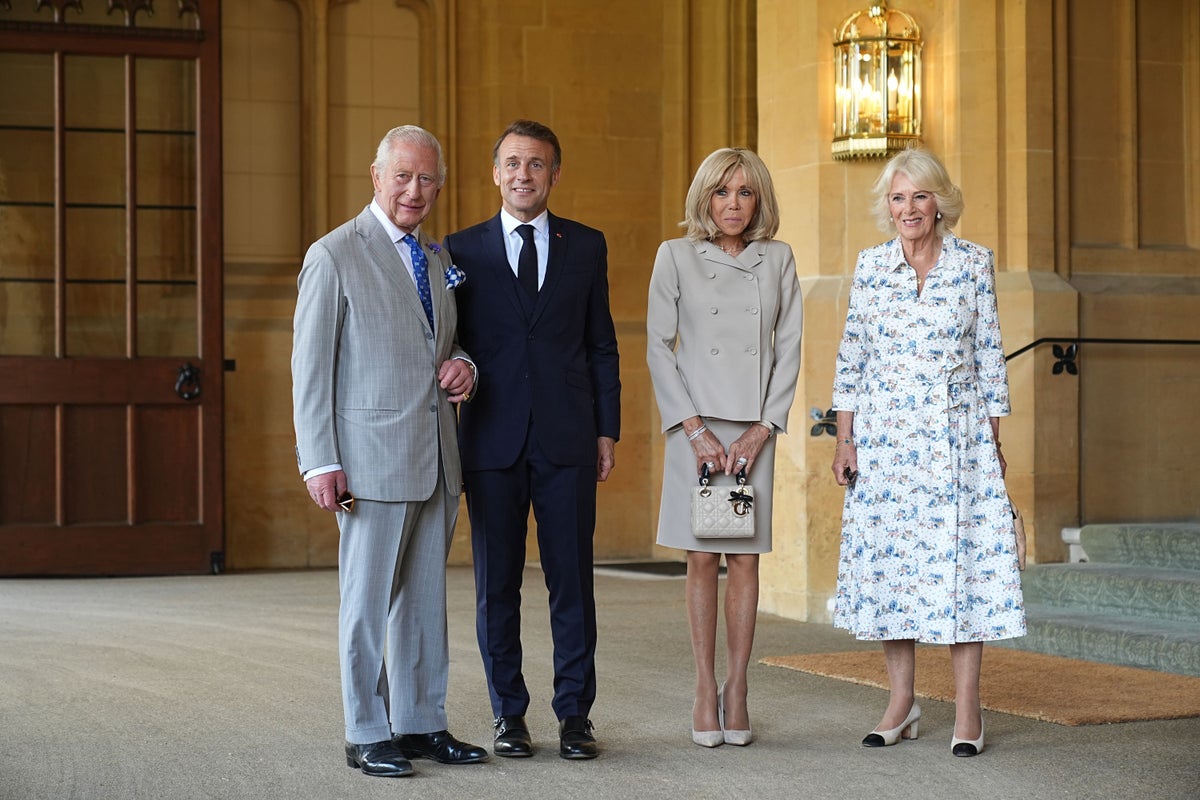 Charles says emotional goodbye to President Macron
