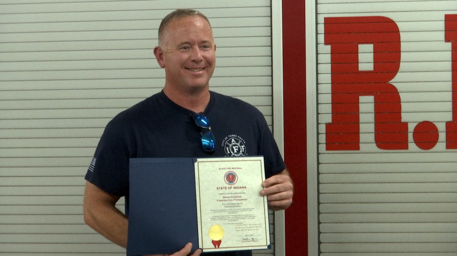 Firefighter Honored with Heroic Life Saving Award