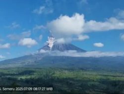 Gunung Semeru Waspada, Empat Kali Erupsi Capai 1 Kilometer