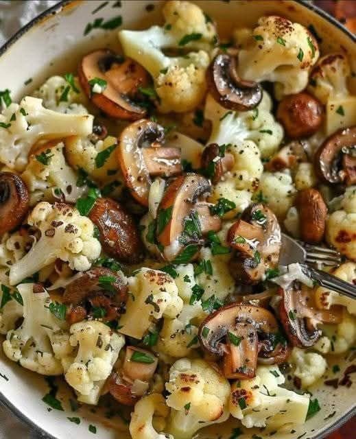 Air Fryer Cauliflower and Mushrooms: Crispy, Golden, Flavorful