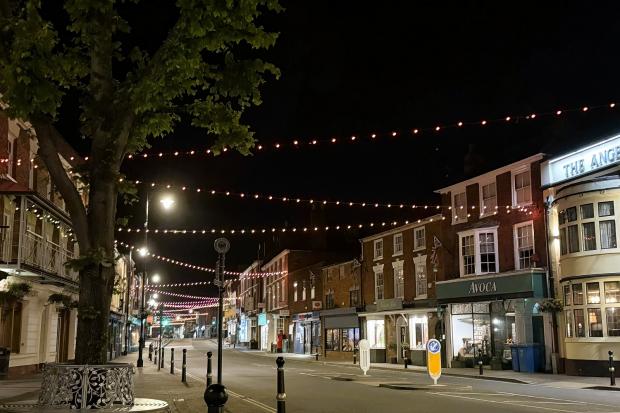 New lights brighten Worcestershire town centre