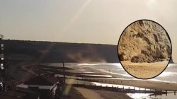 Sediment Still Sliding from Beach Cliff After Morning Slip