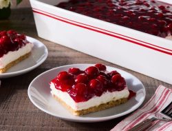 No-Bake Cherry Delight Made from a Can of Pie Filling