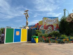 Sign Removed, Construction Walls Rise Near Toy Story Land Entrance at Disney’s Hollywood Studios