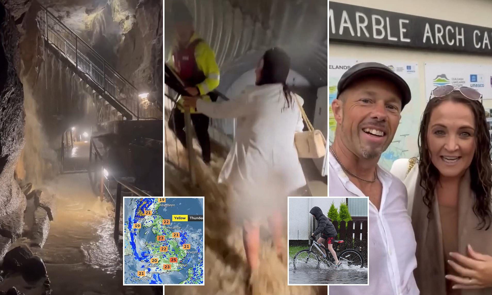 Cave Flood Traps Tourists as Rain Deluges Ireland in Hour