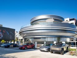 Tesla’s retro-futuristic diner opens as Elon Musk teases more locations
