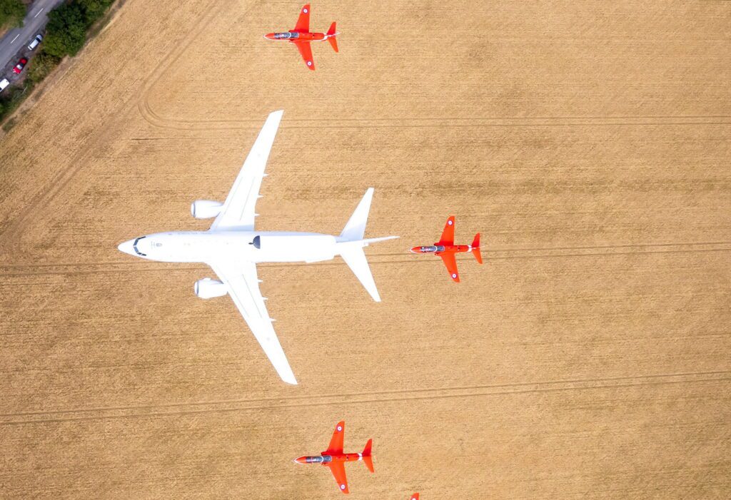 Historic Moment as RAF’s New Plane Joins Red Arrows in Flypast