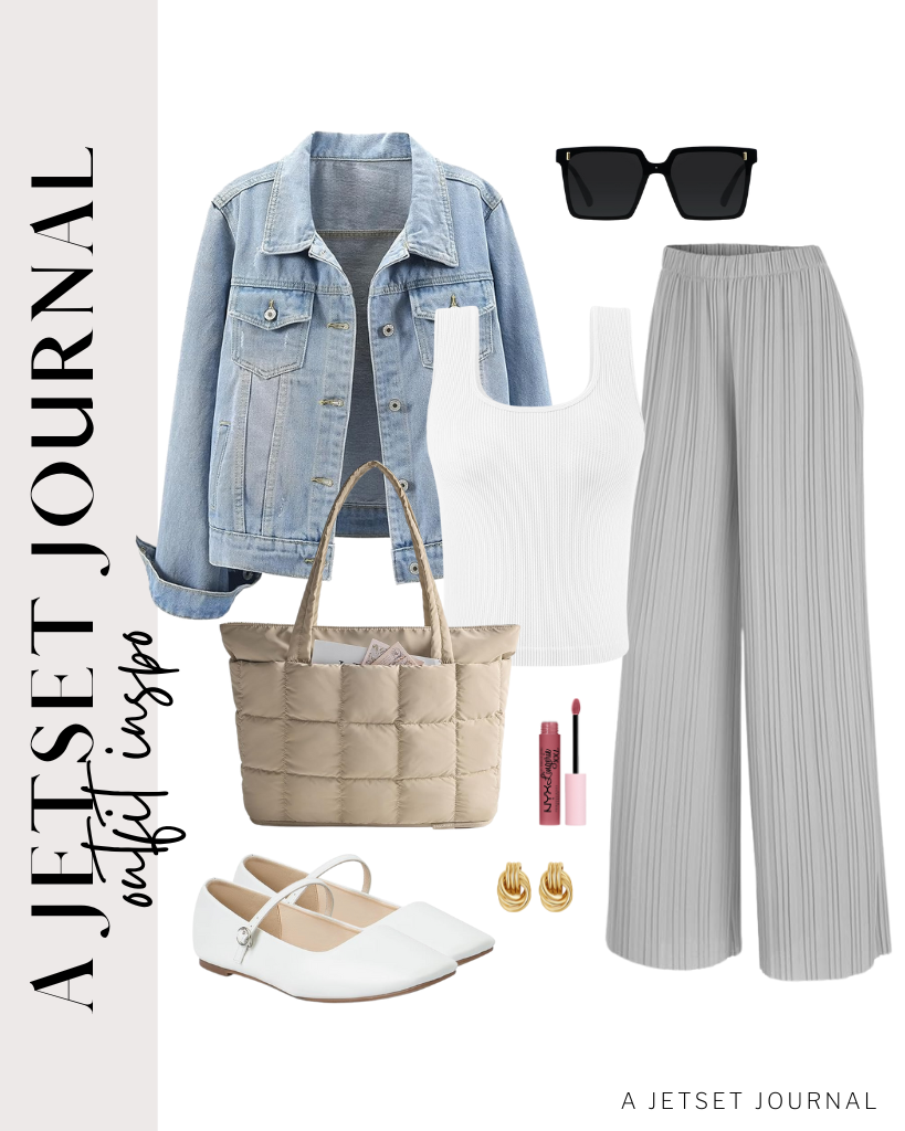 A Week of Stylish Palazzo Pants and Denim Looks
