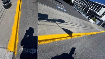 Hudson Curb Paint Job Criticized by Local Painter