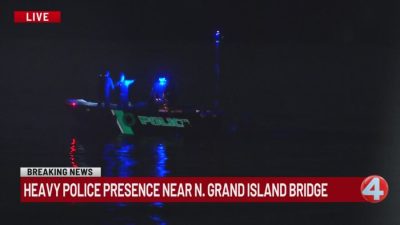 Police presence near North Grand Island Bridge