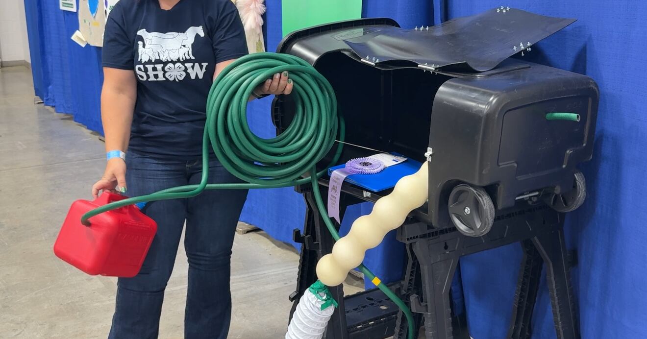 4H Student Constructs Life-Size Horse Digestive System Model
