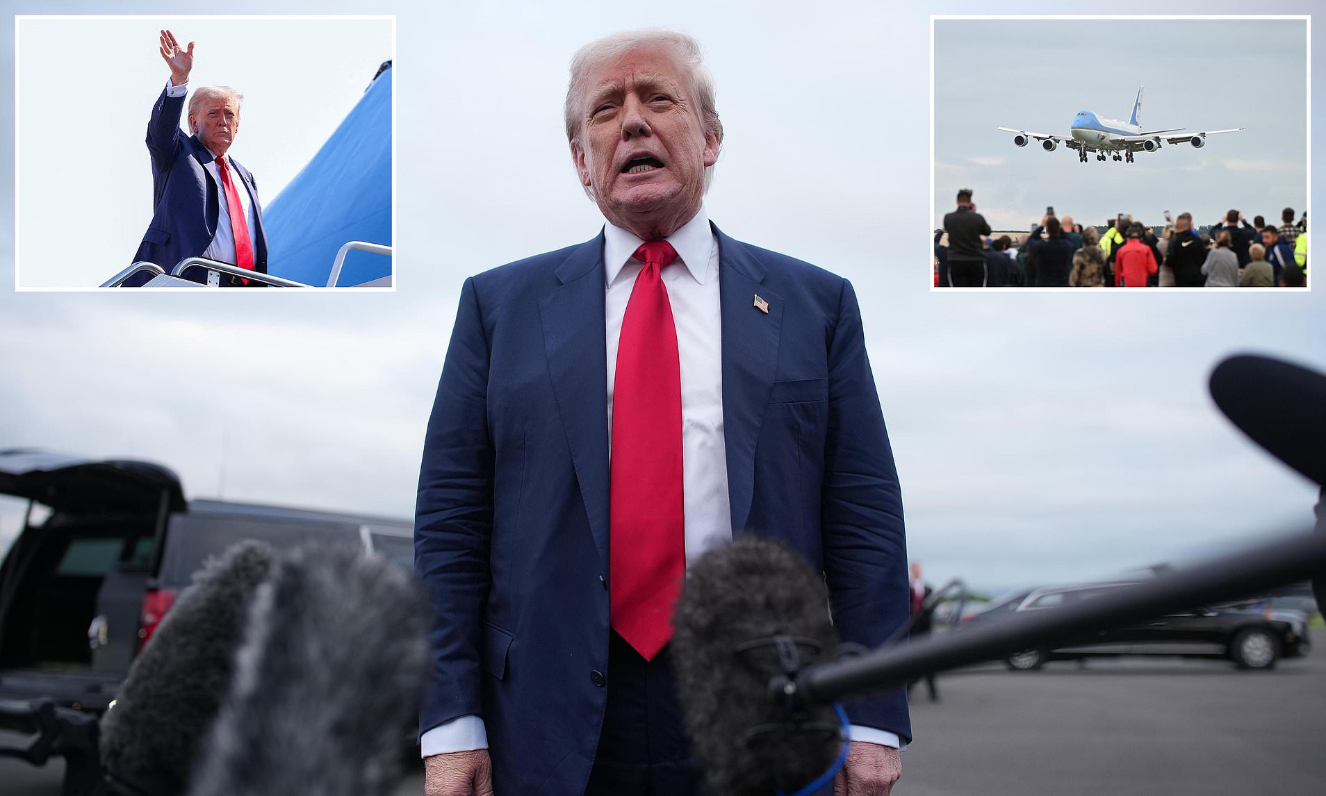 Major security sweep as US President arrives in Scotland