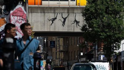 Banksy reveals third London masterpiece in three days