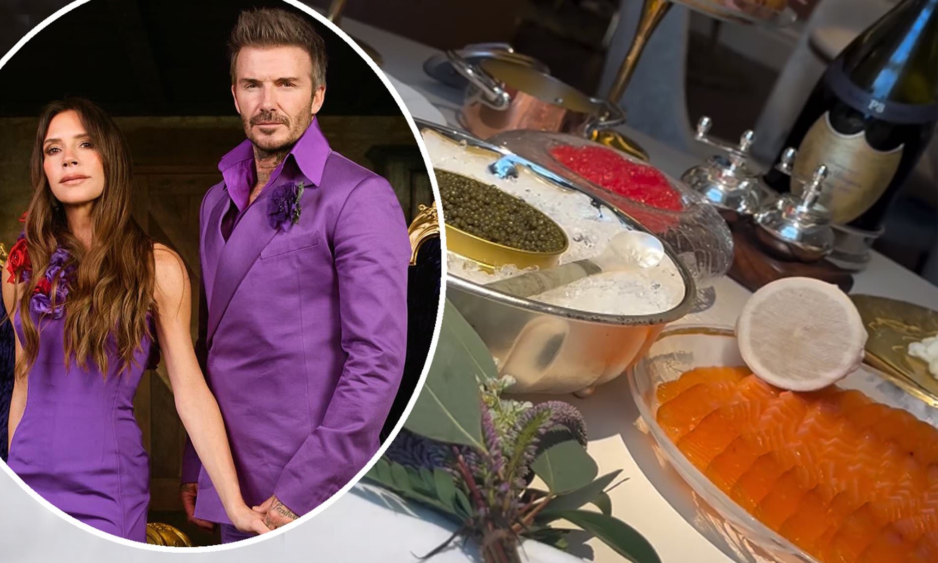 David Beckham Splurges on £510 Champagne for Caviar Breakfast to Celebrate 25th Anniversary with Victoria