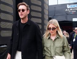 Mollie King Turns Heads in Chic Military Green Dress at British F1 Grand Prix with Fiancé Stuart Broad