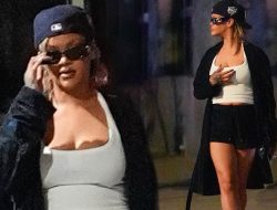 Rihanna’s Chic Street Style in NYC: Cropped Vest and Sporty Shorts Rihanna’s Chic Street Style in NYC: Cropped Vest and Sporty Shorts