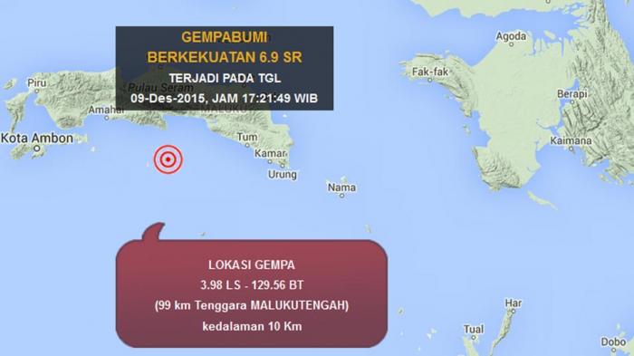 Gempa 6.9 SR Mengguncang Laut Maluku, 14 Juli 2025