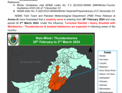NDMA Warns of Nationwide Floods as Severe Weather Looms