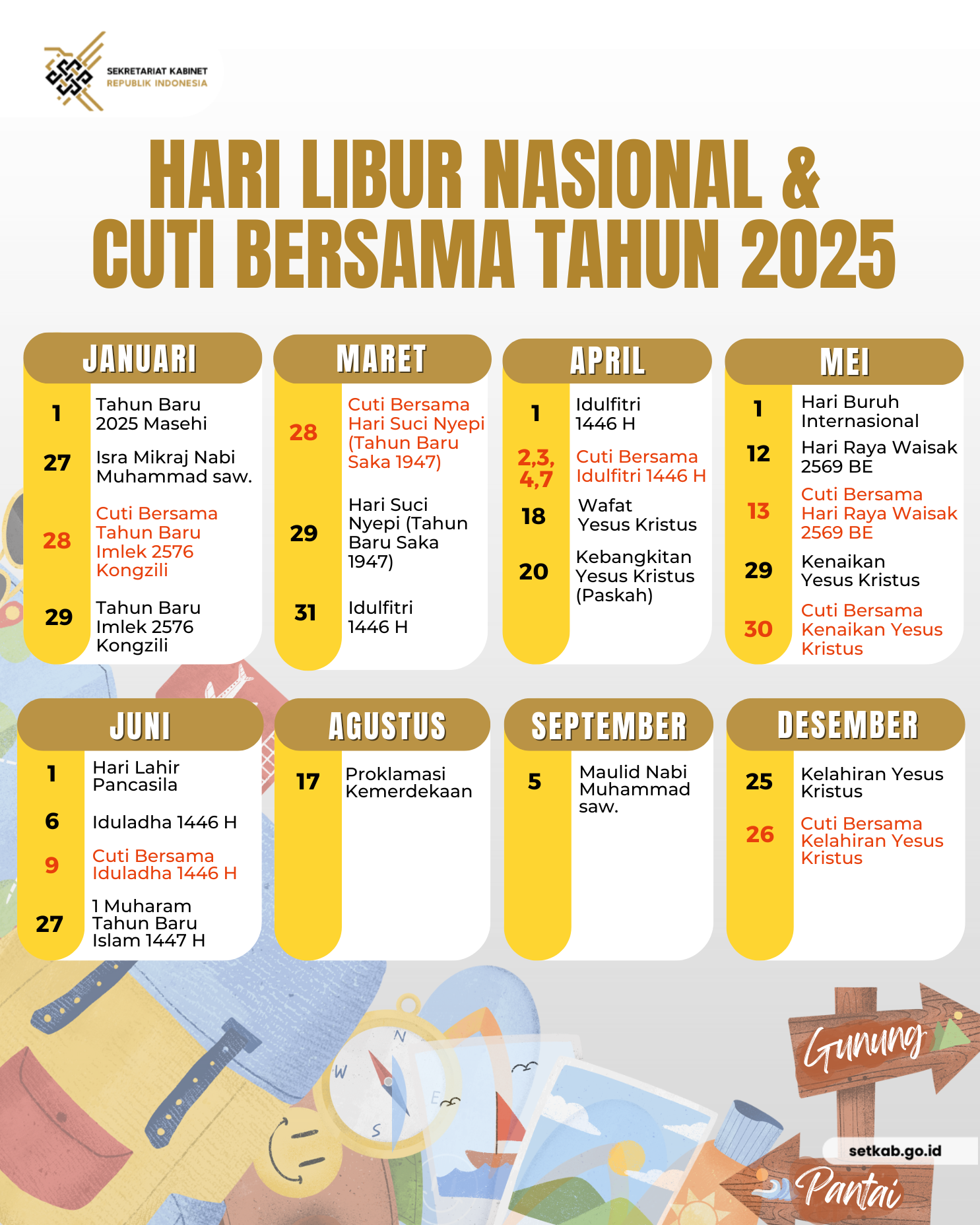 Hari Libur Nasional Tambahan 18 Agustus 2025!