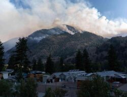 Wildfire Devours Mountain Near Western Canadian City