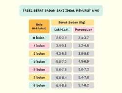 Tabel Berat Badan Ideal Bayi WHO, Pastikan Sesuai! Tabel Berat Badan Ideal Bayi WHO, Pastikan Sesuai!
