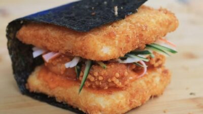 Resep Burger Sushi Kekinian: Nasi Sushi, Ayam Crispy, dan Mayones Pedas yang Gurih dan Nagih