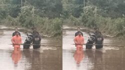 Waspada Banjir di Jembatan Beringin Jaya Taliabu, Air Sampai Pinggang Orang Dewasa