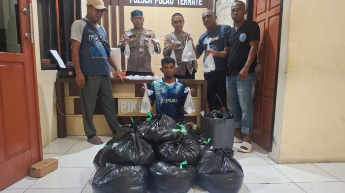 Polsek Pulau Ternate Gagalkan 500 Kantong Cap Tikus
