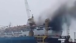 Kapal Dorolonda Terbakar Saat Perbaikan di Galangan Tanjung Priok