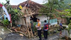 Bencana Tanah Longsor di Sukaraja, Rumah Roboh dan Pohon Tumbang