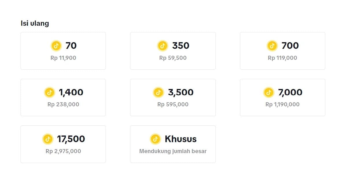 Panduan Pembelian Koin TikTok 2025: Harga Terbaru dan Hemat via Website