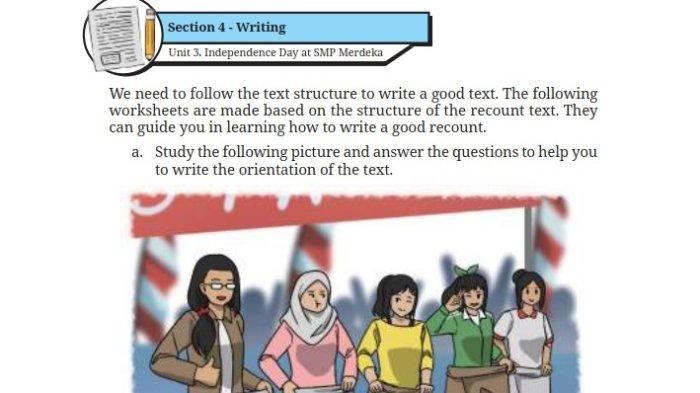 Kunci Jawaban Bahasa Inggris Kelas 8 Halaman 61 Bagian Menulis