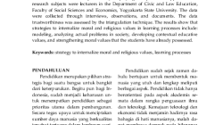 Strategi Utama Internalisasi Nilai dalam Pembelajaran: Jawaban Lengkap 2 Soal PPG