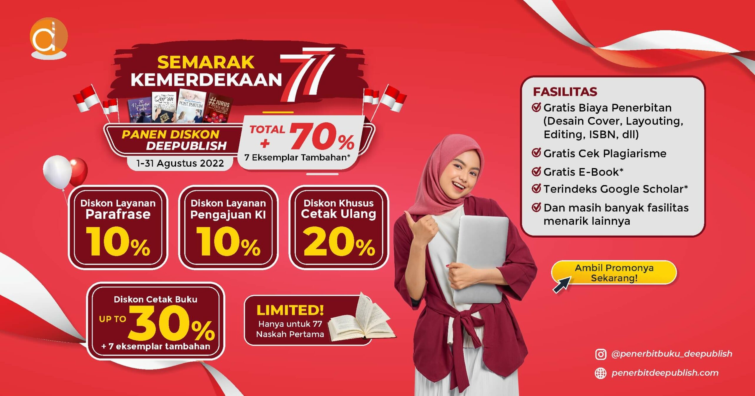 Merayakan Kemerdekaan UTND, Diskon 50% Biaya Kuliah 8 Semester