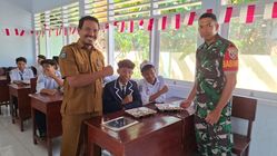 Perdana Rayakan MBG di Bulan Kemerdekaan, Guru dan Siswa SMP Negeri 2 Kota Bima Bahagia