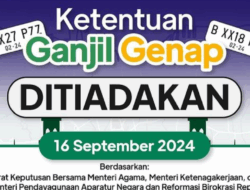 Pembatalan Ganjil Genap Jakarta Hari Ini, Bertepatan Libur Maulid Nabi