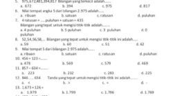 Contoh Soal PTS Matematika Kelas 3 Semester 1 dengan Kunci Jawaban