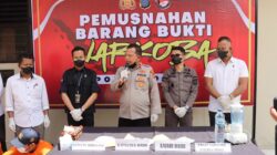 Satnarkoba Musnahkan Sabu-sabu 697,7 Gram, Bukti Peredaran Narkoba Marak di Dairi